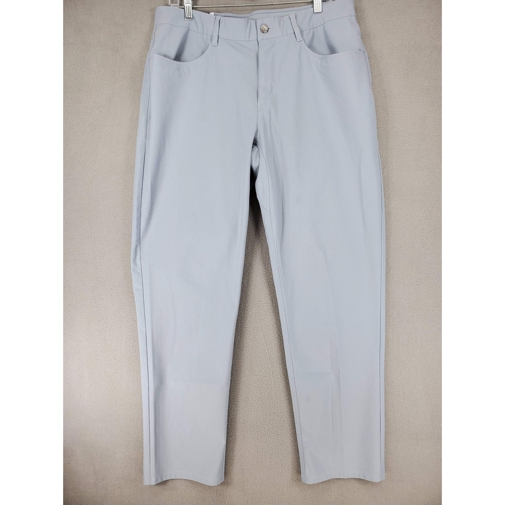 Rhoback Performance Pants Mens 36x30 Light GrayThe Gorse Golf 5-Pocket Stretch